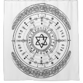 Viking Pagan Asatru Runenkompass, Vegvisir Runes Duschvorhang (Vorderseite)