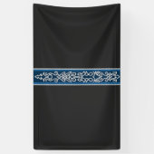 Viking Pattern Blau Banner (Vertikal)