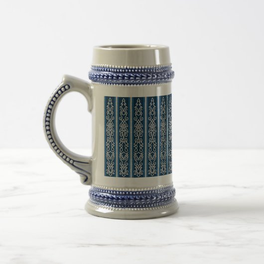 Viking Pattern Blau Bierglas (Links)