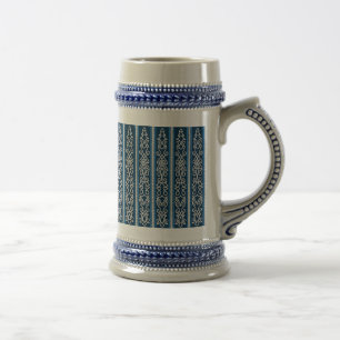 Viking Pattern Blau Bierglas