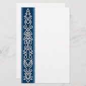 Viking Pattern Blau Briefpapier (Vorne/Hinten)