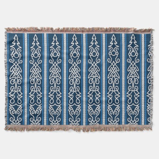 Viking Pattern Blau Decke (Vorderseite)
