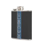 Viking Pattern Blau Flachmann (Links)