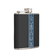 Viking Pattern Blau Flachmann (Rechts)