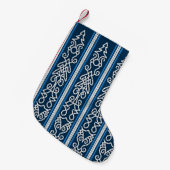 Viking Pattern Blau Kleiner Weihnachtsstrumpf (Vorderansicht (hängend))