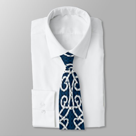 Viking Pattern Blau Krawatte (Gebunden)