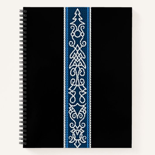 Viking Pattern Blau Notizblock (Vorderseite)