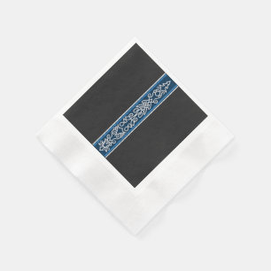 Viking Pattern Blau Serviette