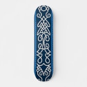 Viking Pattern Blau Skateboard (Vorne)