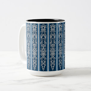 Viking Pattern Blau Zweifarbige Tasse