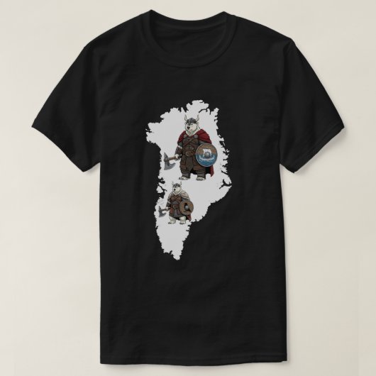 Viking Polar Bear Defends Greenland T-Shirt (Design vorne)
