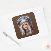 Viking Princess (Valhalla) Quadratischer Aufkleber (Umschlag)