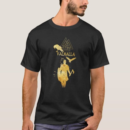 Viking Ragnar Lodbrok Valhalla Odin Ravens T-Shirt (Vorderseite)