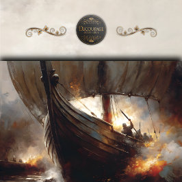 Viking Raiders auf Sea Decoupage Seidenpapier