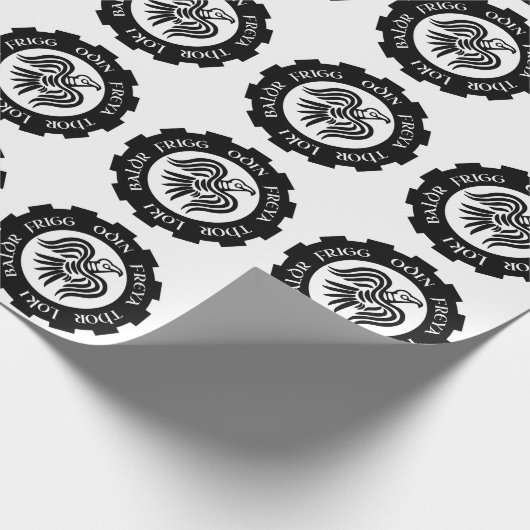 Viking Raven Banner Thor Freya Loki Geschenkpapier (Ecke)