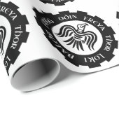Viking Raven Banner Thor Freya Loki Geschenkpapier (Rolleneckpunkt)
