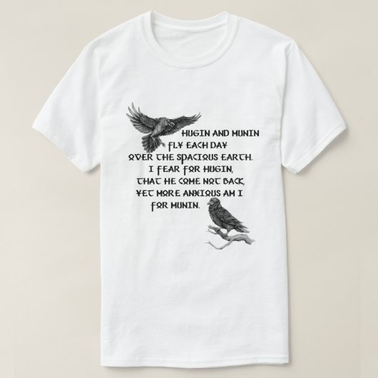 Viking Raven Hugin And Munin T-Shirt (Design vorne)
