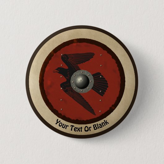 Viking Raven Shield Button (Vorderseite)