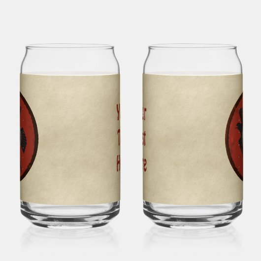 Viking Raven Shield Dosenglas (Links)