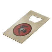 Viking Raven Shield Geldbeutel Flaschenöffner (Rückseite Schrägansicht)