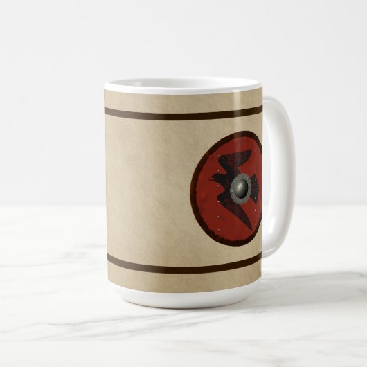 Viking Raven Shield Kaffeetasse (VorderseiteRechts)