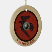 Viking Raven Shield Keramik Ornament (Rechts)
