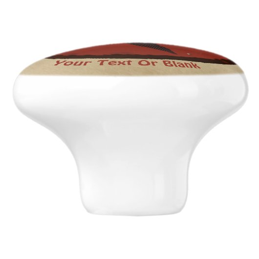 Viking Raven Shield Keramikknauf (Seitenansicht)