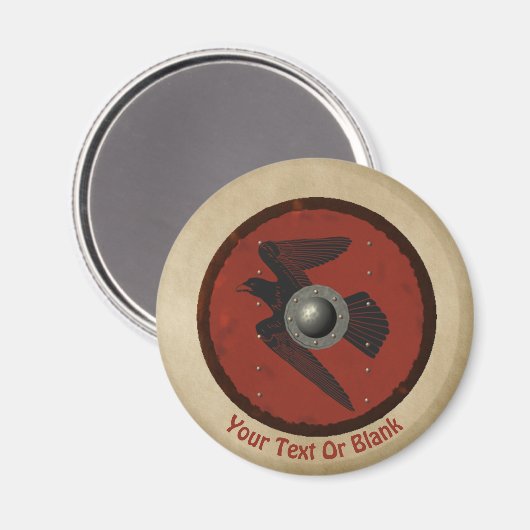Viking Raven Shield Magnet (Vorderseite/Rückseite)