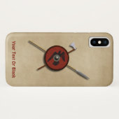 Viking Ravenschild und Waffen Case-Mate iPhone Hülle (Rückseite (Horizontal))