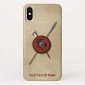 Viking Ravenschild und Waffen Case-Mate iPhone Hülle (Rückseite)