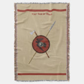 Viking Ravenschild und Waffen Decke (Vorderseite Vertikal)