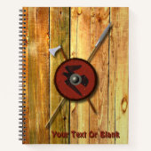 Viking Ravenschild und Waffen Notizblock (Vorderseite)