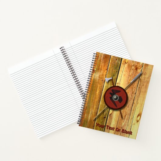 Viking Ravenschild und Waffen Notizblock (Innenseite)