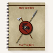 Viking Ravenschild und Waffen Notizblock (Vorderseite)