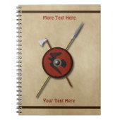 Viking Ravenschild und Waffen Notizblock (Vorderseite)