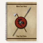 Viking Ravenschild und Waffen Notizblock (Vorderseite)