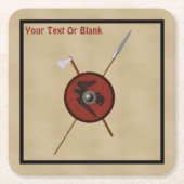 Viking Ravenschild und Waffen Rechteckiger Pappuntersetzer (Vorderseite)