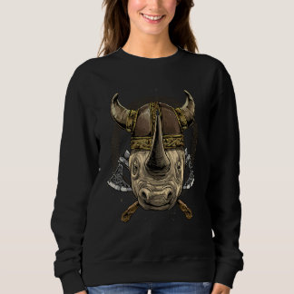 Viking Rhinoceros Renaissance Norse Pagan Valhalla Sweatshirt