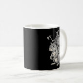 Viking Riding Squirrel Funny Warrior Art Kaffeetasse (VorderseiteRechts)