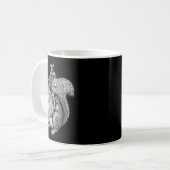 Viking Riding Squirrel Funny Warrior Art Kaffeetasse (Vorderseite Links)