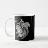 Viking Riding Squirrel Funny Warrior Art Kaffeetasse (Links)