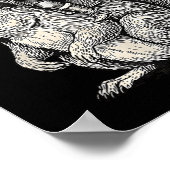 Viking Riding Squirrel Funny Warrior Art  Poster (Ecke)