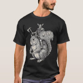 Viking Riding Squirrel Funny Warrior Art  T-Shirt (Vorderseite)