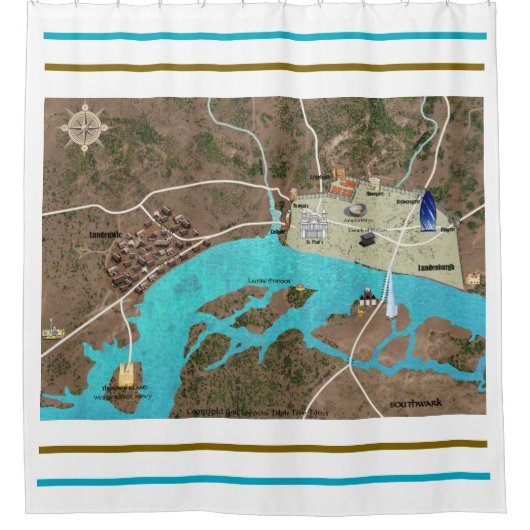 Viking & Roman London Duschvorhang (Vorderseite)