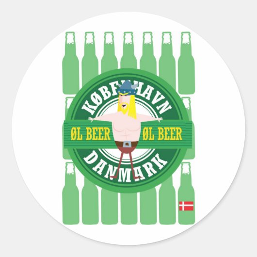 Viking Runder Aufkleber (Vorderseite)