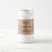 Viking Rune auf gekracktem Holz Bierglas (Mittel)
