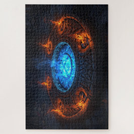 Viking Rune Circle Jigsaw Puzzle