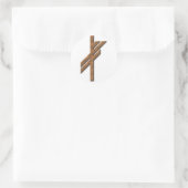 Viking Rune - Glück - Rost Runder Aufkleber (Tasche)