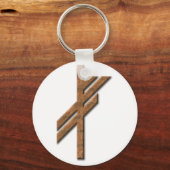 Viking Rune - Glück - Rost Schlüsselanhänger (Vorderseite)