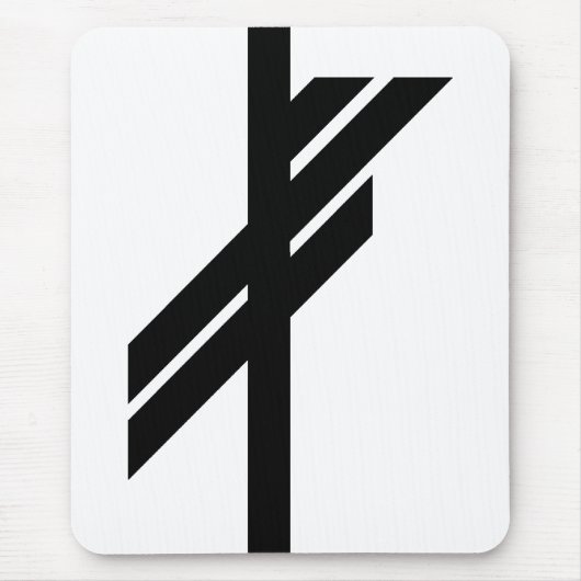 Viking Rune - Luck - schwarz Mousepad (Vorne)